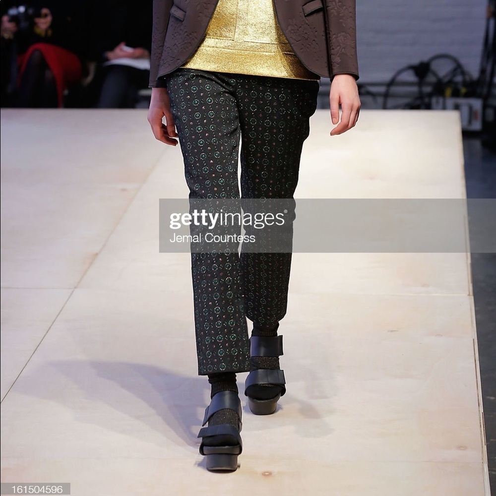 Hache FW 2013 Metallic Brocade Suit Trousers